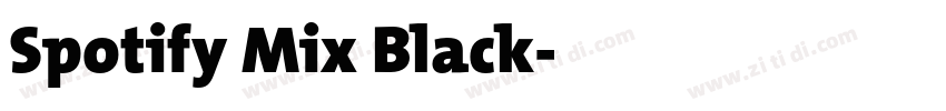 Spotify Mix Black字体转换